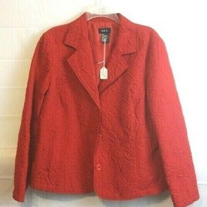 R.Q.T. Jacket Blazer Womens  Red  Sz M